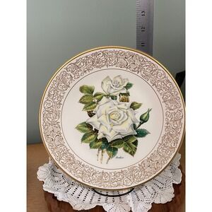 Vintage "The White Masterpiece Rose" Edward Marshall Boehm Collector Plate